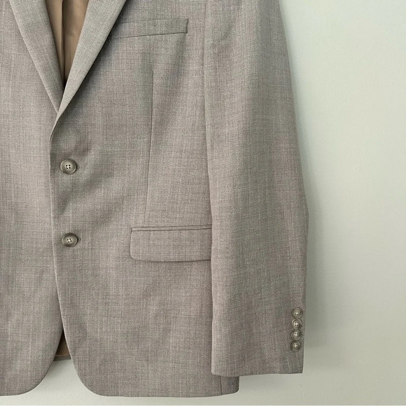 Van Heusen Flex Slim Fit Suit Blazer Jacket Light Gray Size 42R - Picture 3 of 11